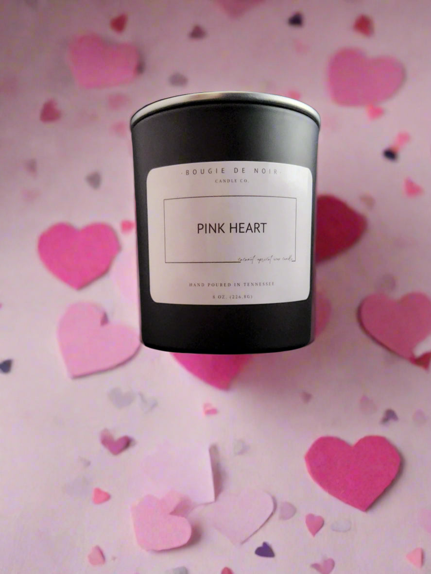 Pink Heart Candle